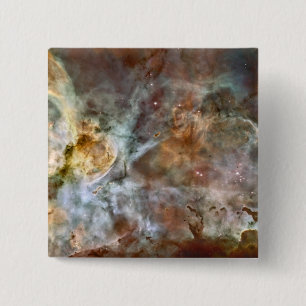 De centrale regio van de Carina Nebula Vierkante Button 5,1 Cm