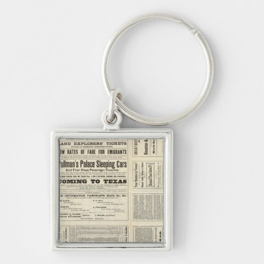 De centrale spoorweg Houston en Texas door Texas Sleutelhanger (Voorkant)