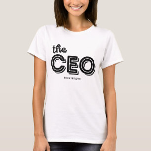 De CEO Rustic Retro Typography gepersonaliseerd Sh T-shirt