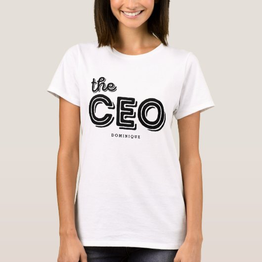 De CEO Rustic Retro Typography gepersonaliseerd Sh T-shirt (Voorkant)