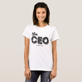 De CEO Rustic Retro Typography gepersonaliseerd Sh T-shirt (Voorkant volledig)