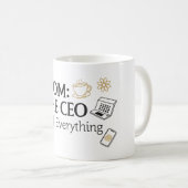 De CEO van Everything Funny Koffiemok (Voorkant rechts)