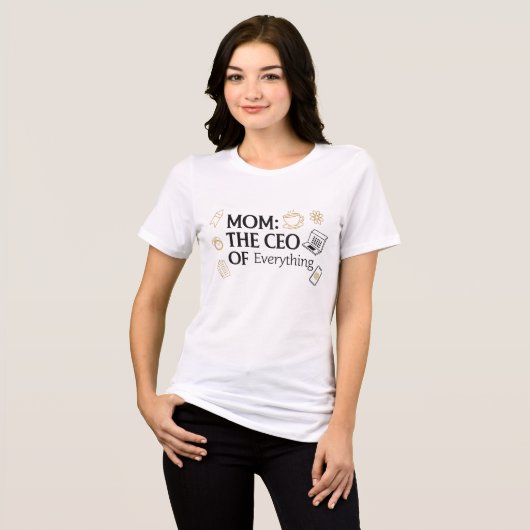 De CEO van Everything Funny Tri-Blend Shirt (Voorkant volledig)