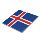 De ceramiektegel van de Vlag van IJsland Tegeltje (Zijkant)