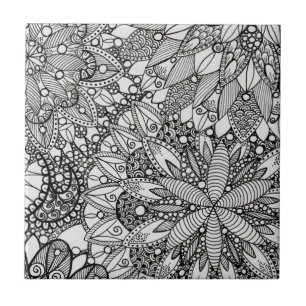 De ceramiektegel van Lineart van het Patroon van Tegeltje