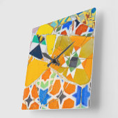 De ceramiektegels van Guell van Parc in Barcelona Vierkante Klok (Hoek)