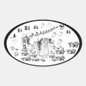 De ceremonie in Haunted - Ovale Sticker (Voorkant)