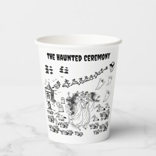 De ceremonie in Haunted - Papieren Bekers (Achterkant)