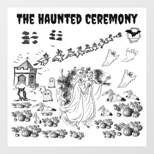 De ceremonie in Haunted - Raamsticker (Vel)