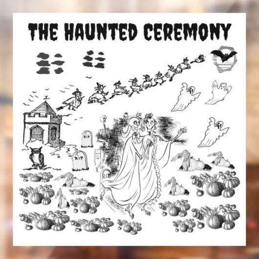 De ceremonie in Haunted - Raamsticker (Vel 2)