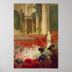 De ceremonie in het Pantheon Poster