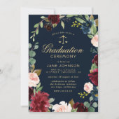 de ceremonie van de burgundy floral law school - a kaart (Voorkant)