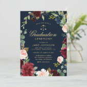 de ceremonie van de burgundy floral law school - a kaart (Staand voorkant)