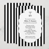 De ceremonie van de Nurse pinning nodigt zwarte st Kaart (Voorkant / Achterkant)