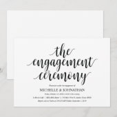 De ceremonie van de verloving, de Partij voor de A Kaart (Voorkant / Achterkant)