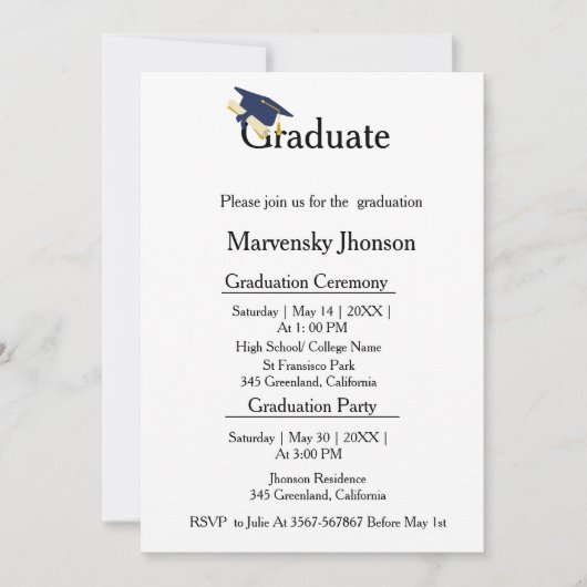 De ceremonieklasse van het moderne manuscript van aankondiging (Voorkant)