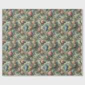 De Cerulean Muse – Gotisch Victoriaans Cadeaupapier (Vlak)
