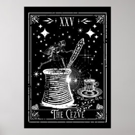 De Cezve Turks Koffie Tarot Kaart Poster