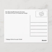 De Chaconia, de Nationale Bloem Briefkaart (Achterkant)