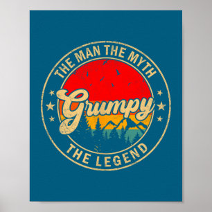 De Chagrijnige Mythe Legende Vintage Retro Poster