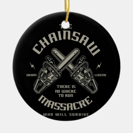 De Chainzaag Massacre die overleeft? Keramisch Ornament (Voorkant)