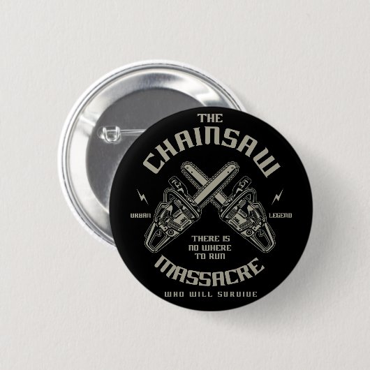 De Chainzaag Massacre die overleeft? Ronde Button 5,7 Cm (Voorkant /achterkant)