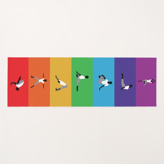 De Chakra kleuren Yogamat (Voorkant (horizontaal))