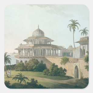De Chalees Satoon, in de Fort van Allahabad op de Vierkante Sticker