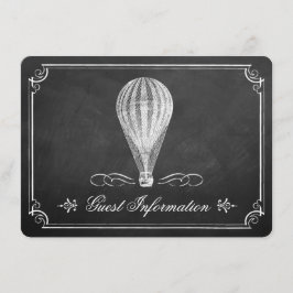De Chalkboard Heteluchtballon Trouwcollectie Informatiekaartje