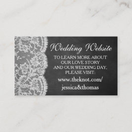 De Chalkboard & Lace Wedding Collectie website Informatiekaartje