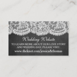 De Chalkboard & Lace Wedding Collectie website Informatiekaartje