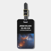 De Chamaeleon is een donkere moleculaire wolk Bagagelabel (Voorkant verticaal)