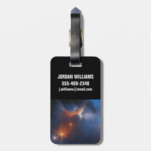 De Chamaeleon is een donkere moleculaire wolk Bagagelabel (Achterkant verticaal)