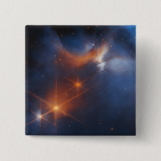 De Chamaeleon is een donkere moleculaire wolk Vierkante Button 5,1 Cm (Voorkant)