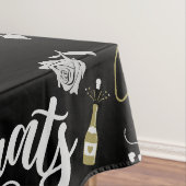 De champagne vieren feestje tafelkleed (Voorbeeld)