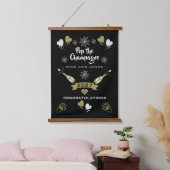 De champagne viering feest hangend wandkleed (Slaapkamer)