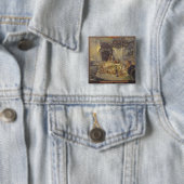 De Champagne Vierkante Button 5,1 Cm (In situ)