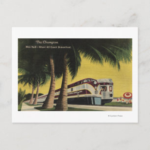 De Champion Railroad, naar New York City Briefkaart