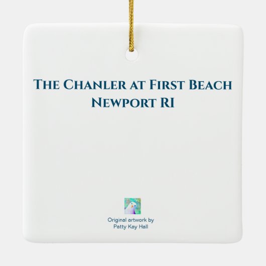 De Chanler bij First Beach Newport RI Ornament (Achterkant)