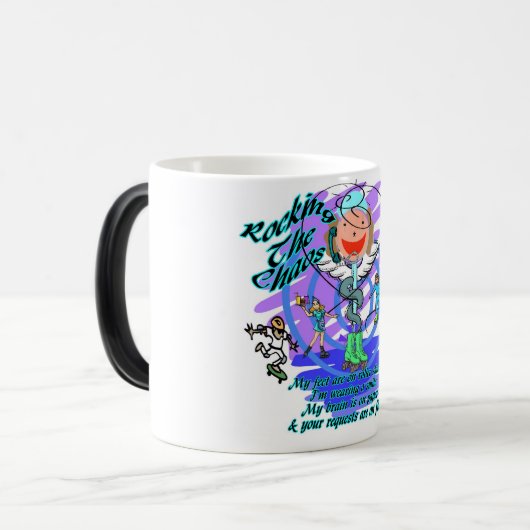 De chaos overslaan magische mok (Voorkant links)