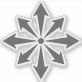 De Chaos Ster (grijs) Sticker (Voorkant)