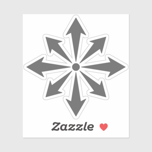 De Chaos Ster (grijs) Sticker (Vel)