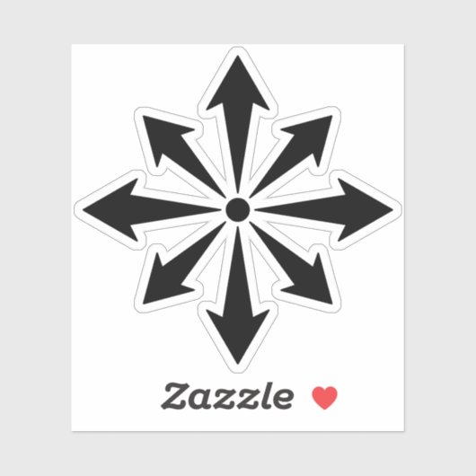 De Chaos Ster (zwart) Sticker (Vel)