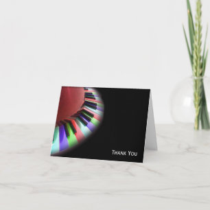 De Chaos van het toetsenbord Helder op Zwarte Bedankkaart