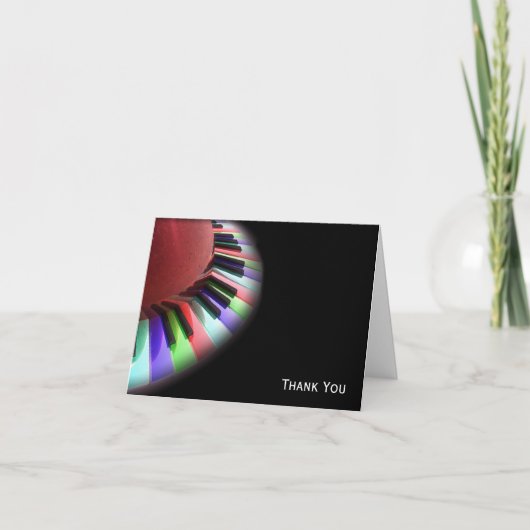 De Chaos van het toetsenbord Helder op Zwarte Bedankkaart (Voorkant)