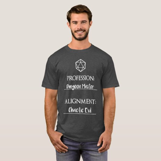 De Chaotic Evil Dungeon Master T-shirt (Voorkant volledig)