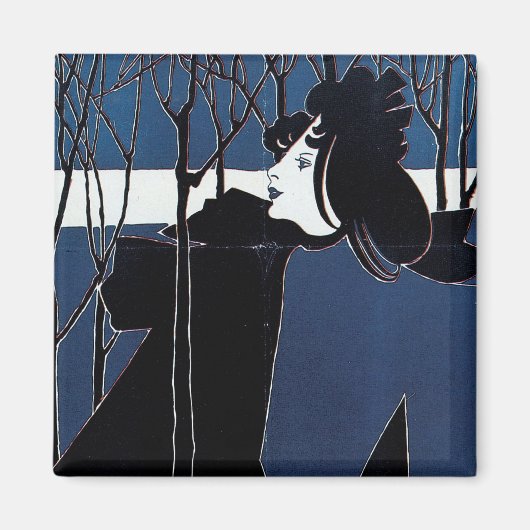 De Chap Book ~ Blue Lady Magneet (Voorkant)