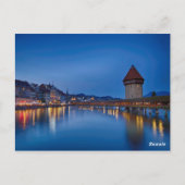 De Chapelbrug in Lucerne Briefkaart (Achterkant)