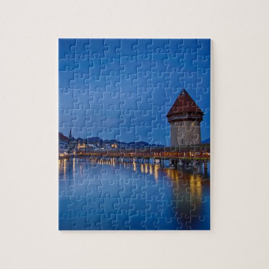De Chapelbrug in Lucerne Legpuzzel (Verticaal)