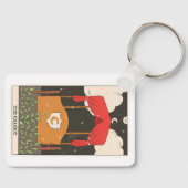 De Chariot grote arcana tarot card keepslag Sleutelhanger (Voorkant)